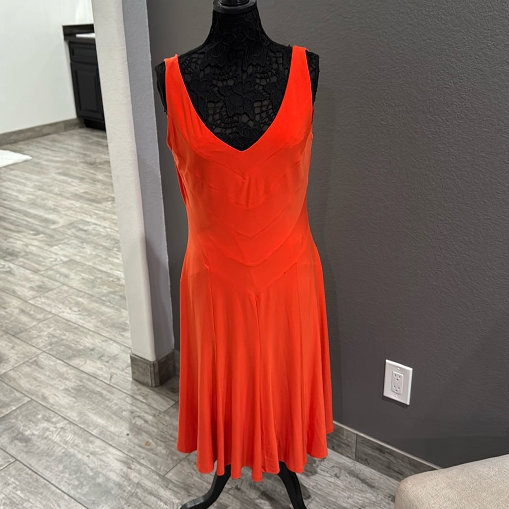 Vibrant Orange Jersey Dress